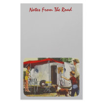 Vintage Teardrop Canned Ham Camper Camp Stationery