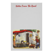 Vintage Teardrop Canned Ham Camper Camp Stationery stationery