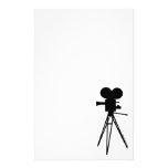 Vintage Technicolor Camera Silhouette Stationery