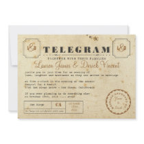 Vintage Telegram Invitation Card