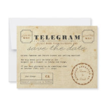 Vintage Telegram Save the Date Announcements