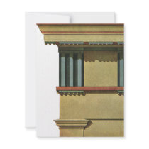 Vintage Temple Entablature Personalized Invites