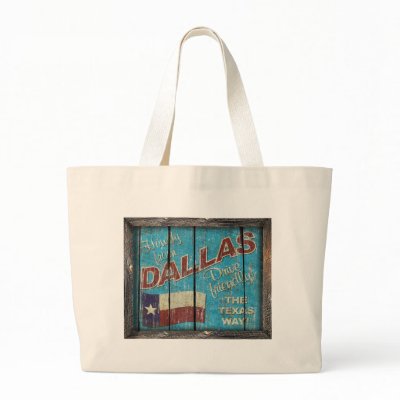 Vintage Texas - Dallas Tote Bag by LMHDesigns