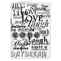 Vintage Text Life Advice Apparel and Gifts cards