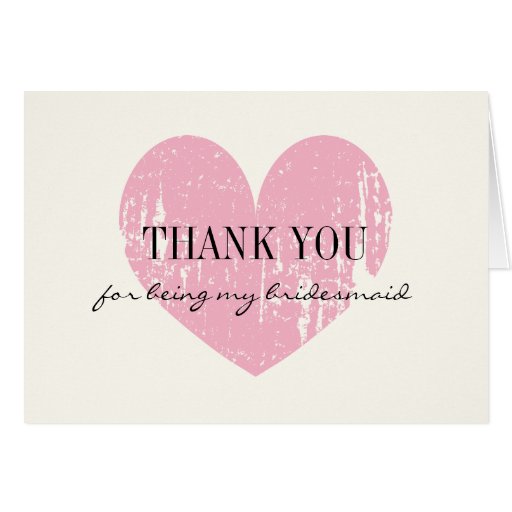 thank you for being my bridesmaid card