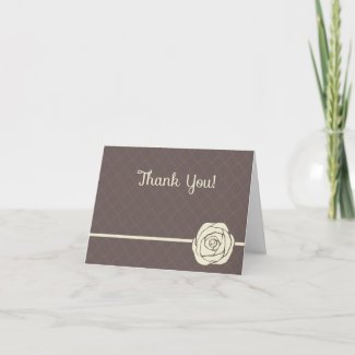 Vintage Thank You Note Card