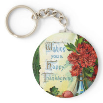 Vintage Thanksgiving Art Keychains