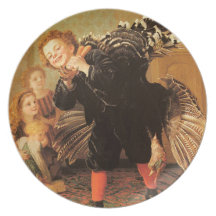 Vintage Thanksgiving Children & Turkey Dinner Plates