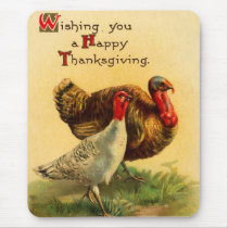 Vintage Thanksgiving Day Turkey Mousepad