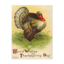Vintage Thanksgiving Day Turkey Postcard by Vintage_Gifts Vintage Thanksgiving Day Turkey Postcard