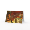 Vintage Thanksgiving Dinner Greeting Card