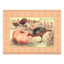 Vintage Thanksgiving Dinner Invitation