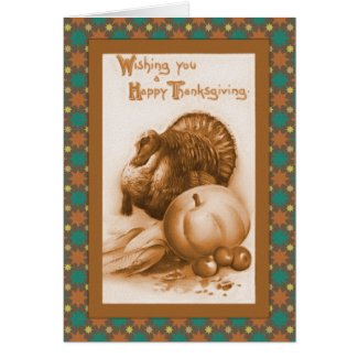 Vintage Thanksgiving Greetings Card