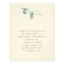 Vintage Thanksgiving Greetings Invitations