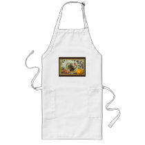 Vintage Thanksgiving Greetings Long Apron
