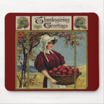 Vintage Thanksgiving Greetings Mousepads