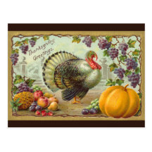 Vintage Thanksgiving Greetings Postcard