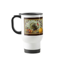 Vintage Thanksgiving Greetings Travel Mug