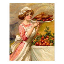 Vintage Thanksgiving Holidays Party INVITATIONS