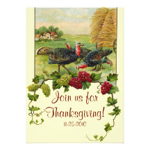 Vintage Thanksgiving Invitations