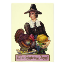 Vintage Thanksgiving Joy Announcement