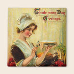 Vintage Thanksgiving Magnet magnets