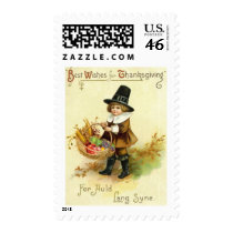 Vintage Thanksgiving Medium Postage