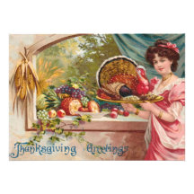 Vintage Thanksgiving Personalized Announcements