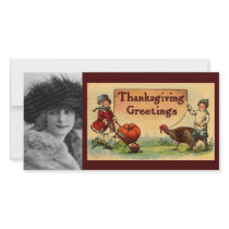Vintage Thanksgiving Photo Card photo cards