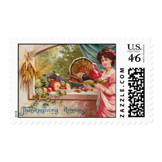 Vintage Thanksgiving Postage Stamps