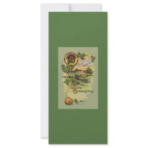 Vintage Thanksgiving Rack Card Template