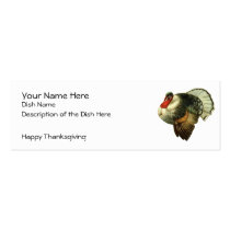 Vintage Thanksgiving Recipe Card business cards