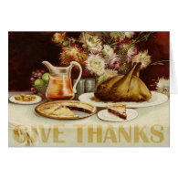 Vintage Thanksgiving Table Card