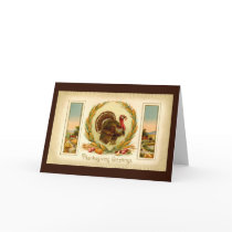 Vintage Thanksgiving Turkey Card