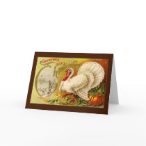 Vintage Thanksgiving Turkey Card by Vintage_Gifts Vintage Thanksgiving Turkey Card