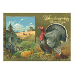 Vintage Thanksgiving Turkey Dinner Invitation