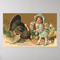 Vintage Thanksgiving Turkey II Poster