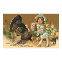 Vintage Thanksgiving Turkey II Poster