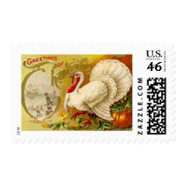 Vintage Thanksgiving Turkey Medium Postage