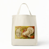 Vintage Thanksgiving Turkey Organic Tote Bag