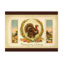 Vintage Thanksgiving Turkey Postcard by Vintage_Gifts Vintage Thanksgiving Turkey Postcard