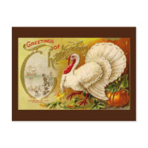 Vintage Thanksgiving Turkey Postcard by Vintage_Gifts Vintage Thanksgiving Turkey Postcard