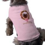 Vintage Thanksgiving Turkey Wreath Pet Tee Shirt