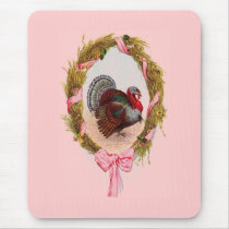 Vintage Thanksgiving Turkey Wreath mousepads by JuJuGarden Vintage Thanksgiving Turkey Wreath mousepads