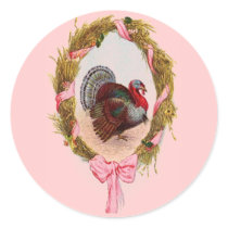 Vintage Thanksgiving Turkey Wreath stickers