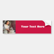 Vintage The Beautiful Bride and Her Wedding Cake Bumper Stickers