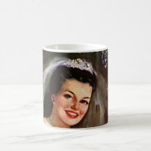Vintage The Beautiful Bride and Her Wedding Cake Mug