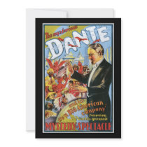 Vintage The Mysterious Dante Poster Invitation
