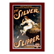 Vintage The Silver Slipper, Theatrical Poster Card
