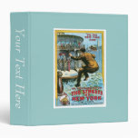 Vintage The Streets of New York Poster 3 Ring Binder